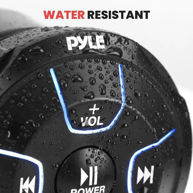 Alt view image 4 of 8 - Pyle Amplified Wireless Bluetooth Audio Controller - 300 Watt Bluetooth Media Button  Waterproof Marine Receiver Remote Control W/Aux  Mount for Car Truck Boat Marine Powersport Vehicles - PLMRBT18