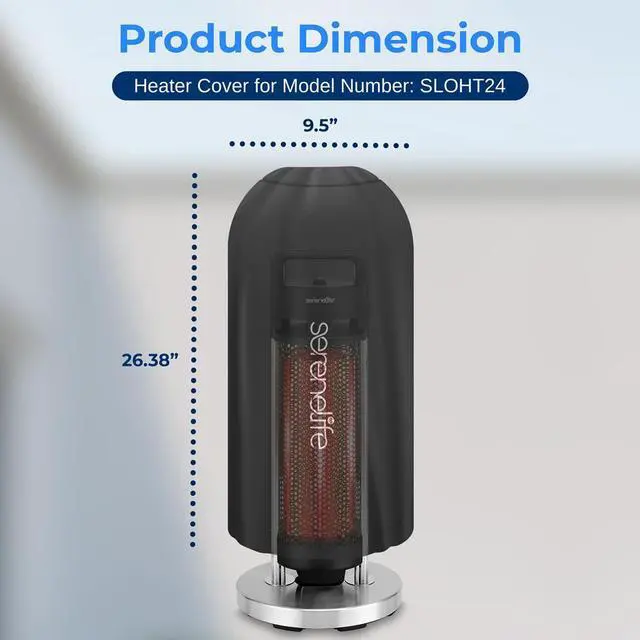 Alt view image 4 of 6 - SereneLife Heavy-Duty Patio Heater Cover Bag - SLOHT241 - Waterproof & UV Resistant
