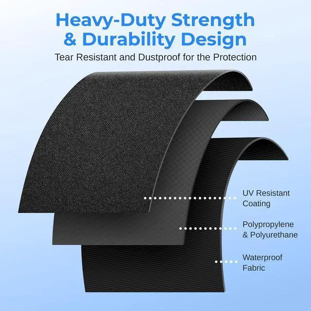Alt view image 6 of 6 - SereneLife Heavy-Duty Patio Heater Cover Bag - SLOHT241 - Waterproof & UV Resistant