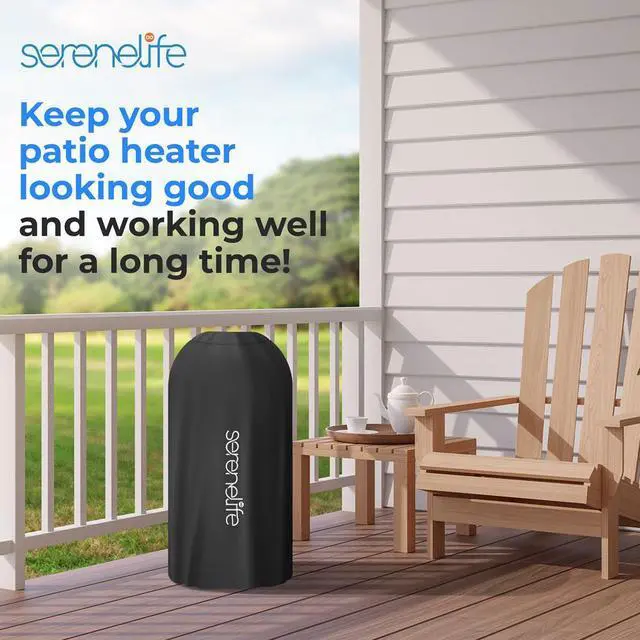 Alt view image 2 of 6 - SereneLife Heavy-Duty Patio Heater Cover Bag - SLOHT241 - Waterproof & UV Resistant