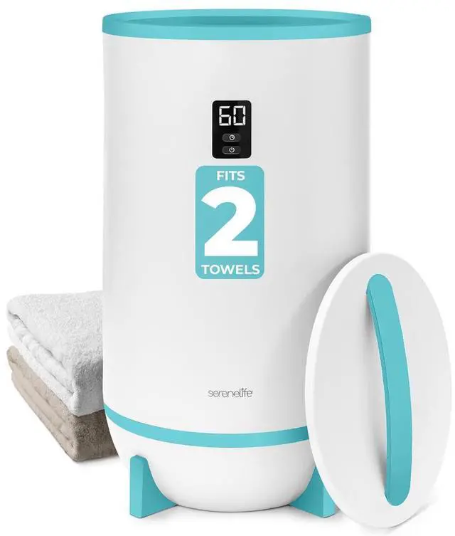 Main image of SereneLife Single Touch Luxury Towel & Blanket Warmer - 500W, Blue, 20L Capacity, with Timer & Fragrant Disc Holder