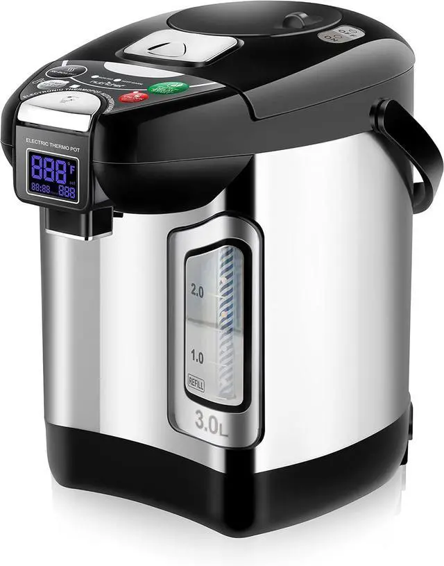 Main image of NutriChef 3L Digital Hot Water Dispenser - Instant Water Boiler, Adjustable Temperature, Auto Dispense Safety Lock