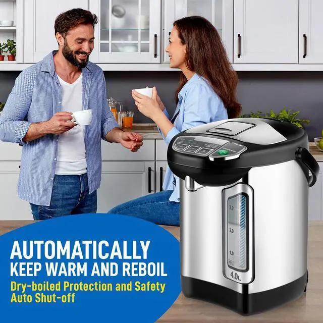 Alt view image 7 of 7 - NutriChef 4L Digital Hot Water Dispenser - Instant Water Boiler, Auto Dispense Safety Lock, Adjustable Temperature (4.227 quarts)