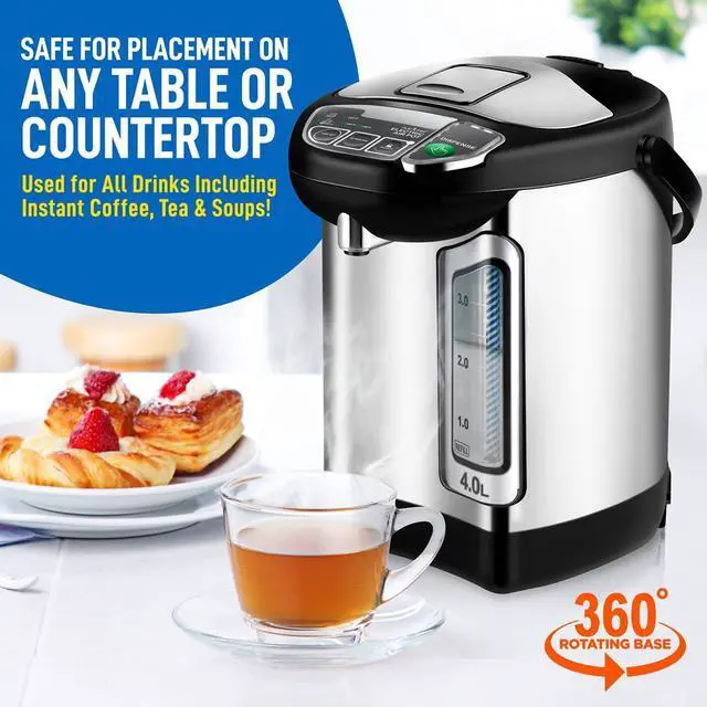 Alt view image 3 of 7 - NutriChef 4L Digital Hot Water Dispenser - Instant Water Boiler, Auto Dispense Safety Lock, Adjustable Temperature (4.227 quarts)