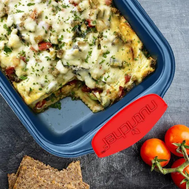 Alt view image 2 of 7 - NutriChef 6-Piece Nonstick Carbon Steel Bakeware Set with Red Silicone Handles, Professional Kitchen Oven Pans (Roaster, Round, Square, Loaf, Cookie, Muffin)