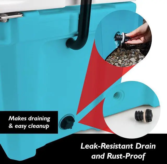 Alt view image 4 of 7 - SereneLife 25-Quart Portable Cooler Box - Blue, Holds 63 Cans, Ice Retention Up to 5 Days