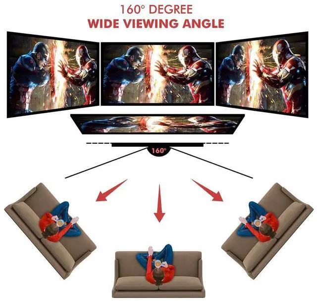 Alt view image 7 of 7 - Pyle 100" Portable Outdoor Projection Screen - Lightweight HD 16:9 Viewing with Frame Stand, Matte White Fabric