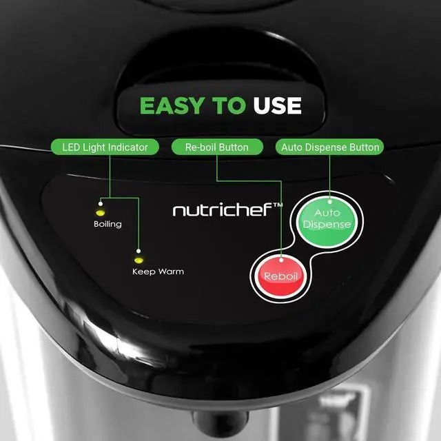 Alt view image 2 of 7 - NutriChef 5-Liter Electric Water Boiler & Warmer - Digital Hot Pot Kettle with 5 Temperature Settings, Safety Lock