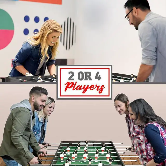 Alt view image 2 of 7 - SereneLife 48'' Competition Sized Foosball Table - Arcade Table Soccer for Home & Game Room with 2 Balls