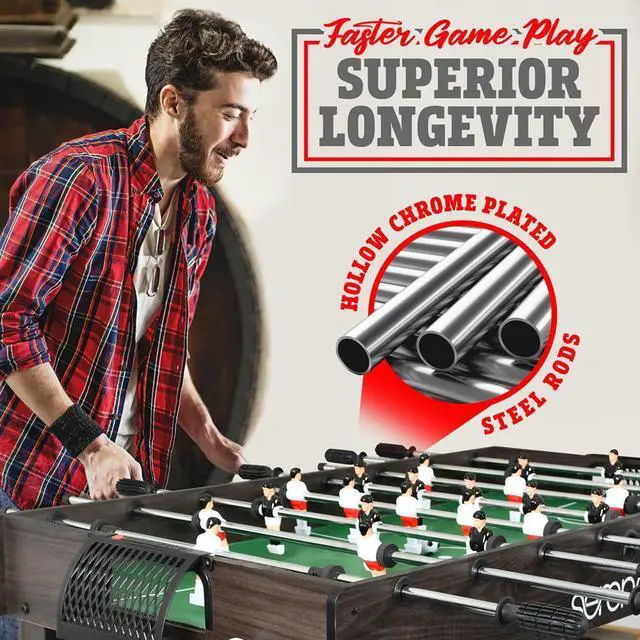 Alt view image 3 of 7 - SereneLife 48'' Competition Sized Foosball Table - Arcade Table Soccer for Home & Game Room with 2 Balls