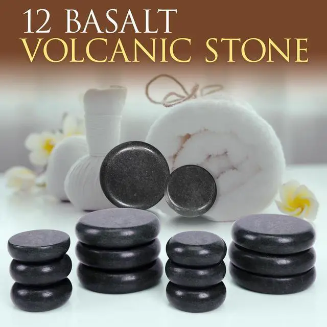 Alt view image 4 of 6 - SereneLife Portable Hot Stone Massage System - Includes 12 Basalt Stones, Digital Temperature Controller, Heating Bag (Blue)