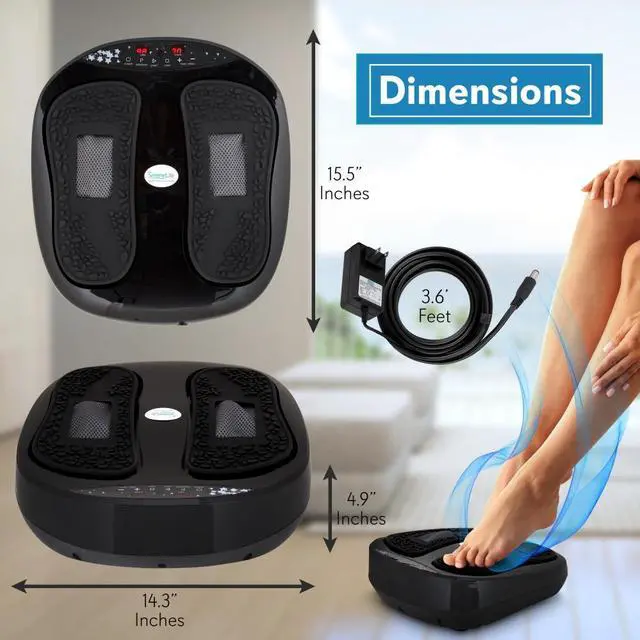 Alt view image 4 of 7 - SereneLife Electric Home Foot Massager - Digital Feet Massaging Machine with Heel, Toe & Calf Massage Therapy