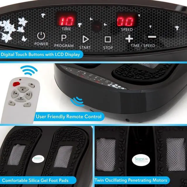 Alt view image 7 of 7 - SereneLife Electric Home Foot Massager - Digital Feet Massaging Machine with Heel, Toe & Calf Massage Therapy