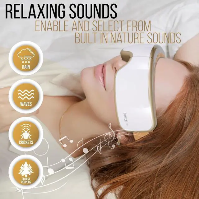 Alt view image 7 of 7 - SereneLife Digital Eye Massager - Rechargeable, Adjustable Goggle Visor Style, 5 Preset Massage Modes, Built-in MP3 Player