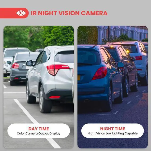 Alt view image 7 of 7 - Pyle 7 1080p HD Digital Wireless Backup Camera System  Waterproof License Plate Rearview Cam with Night Vision & IPS Monitor for RV, Truck, Bus, or Trailer (PLCMRV77WP)