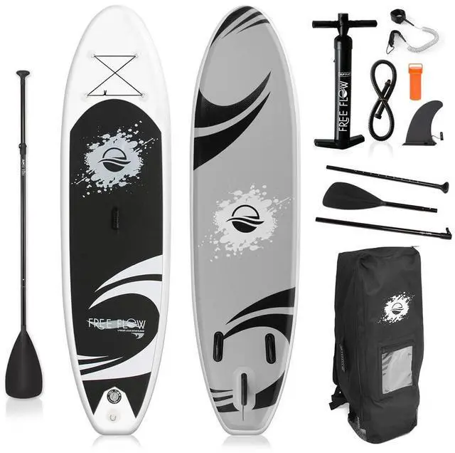 Main image of SereneLife 10' Inflatable Stand-Up Paddle Board - Water-Ready SUP with Oar, Air Pump, Safety Leash, & Carry Bag - SLSUPB06