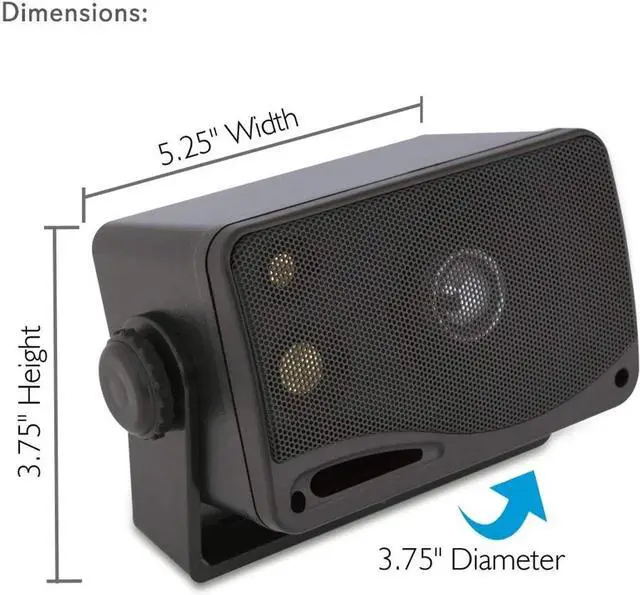 Alt view image 2 of 7 - Pyle PLMR24B 100 W RMS - 200 W PMPO Speaker - 3-way - 2 Pack - Black, Blue
