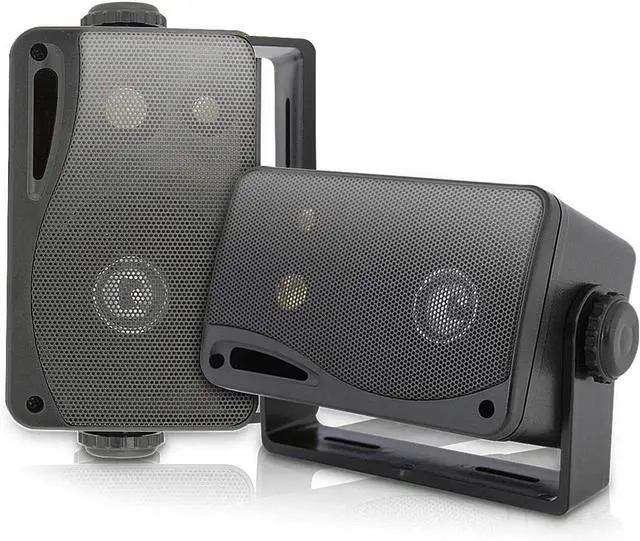 Alt view image 4 of 7 - Pyle PLMR24B 100 W RMS - 200 W PMPO Speaker - 3-way - 2 Pack - Black, Blue