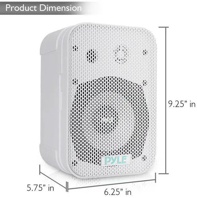 Alt view image 3 of 4 - Pyle PylePro PDWR40W Indoor/Outdoor Speaker - 2-way - 2 Pack - White