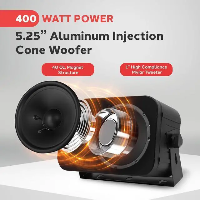 Alt view image 4 of 7 - Pyle PylePro PDWR40B Indoor/Outdoor Speaker - 2-way - 2 Pack