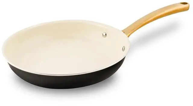 Main image of NutriChef 10" Non-Stick Fry Pan with Golden Titanium Coated Handle - NCHG10 - Ceramic Coating