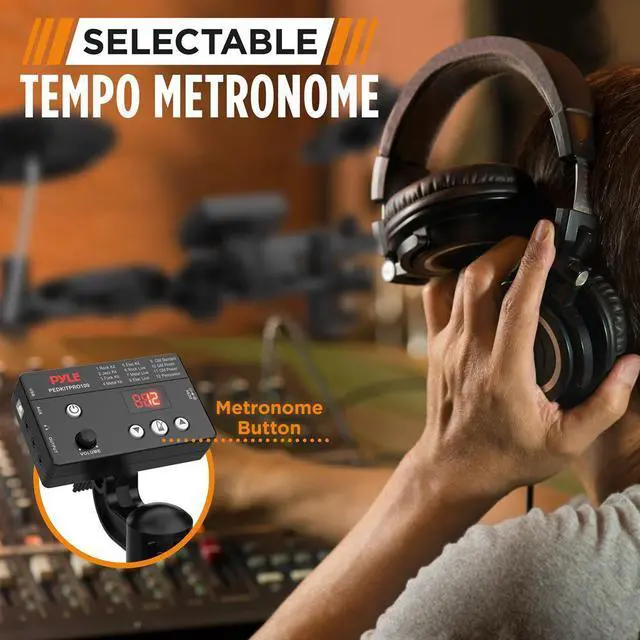 Alt view image 3 of 7 - Pyle Compact Roll-Up Electronic Drum Kit PEDKITPRO100 with MIDI, Foot Pedals & Stereo Speakers