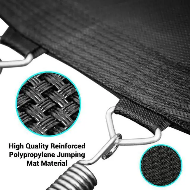 Alt view image 7 of 7 - SereneLife 12ft Outdoor Jumping Trampoline with Safety Net Enclosure for Kids, Teens & Young Adults, Waterproof, Weather-Resistant