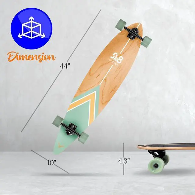 Alt view image 5 of 7 - SereneLife 8'' Canadian Maple Deck Skateboard - Mini Cruiser, Designed for Kids, Teens, and Adults (Green)