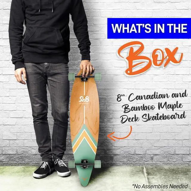 Alt view image 6 of 7 - SereneLife 8'' Canadian Maple Deck Skateboard - Mini Cruiser, Designed for Kids, Teens, and Adults (Green)