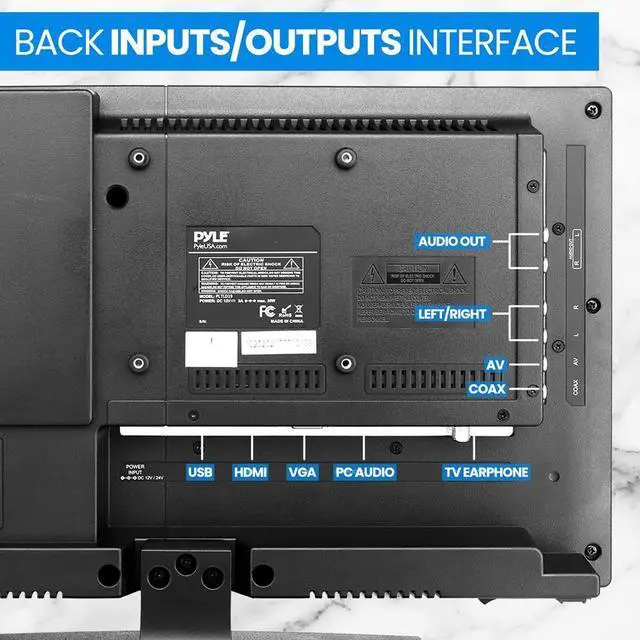 Alt view image 3 of 7 - Pyle 21.5 E-LED RV Digital TV  Full HD 1080p Flat Screen with Built-in DVD Player, Digital Antenna, HDMI & 12V/24V Car Adapter (PLTLD22)