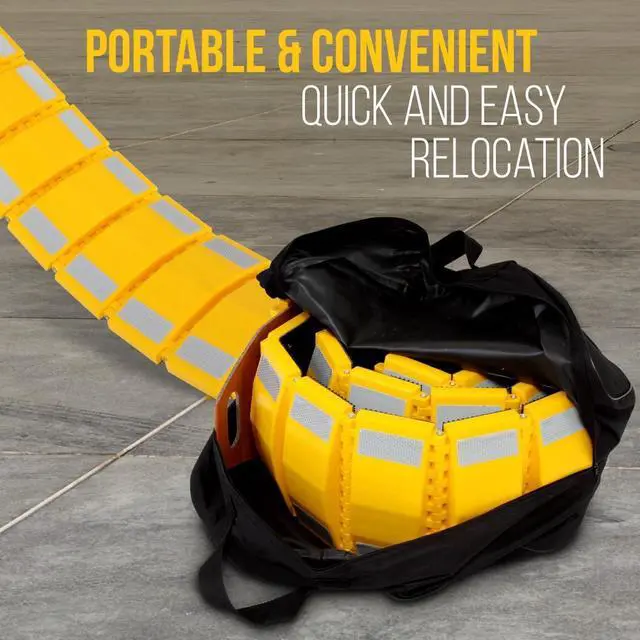 Alt view image 2 of 7 - Pyle Portable Speed Bump Traffic Guard for Car, Truck & Bus, 9.8 ft. Length - PSPD16