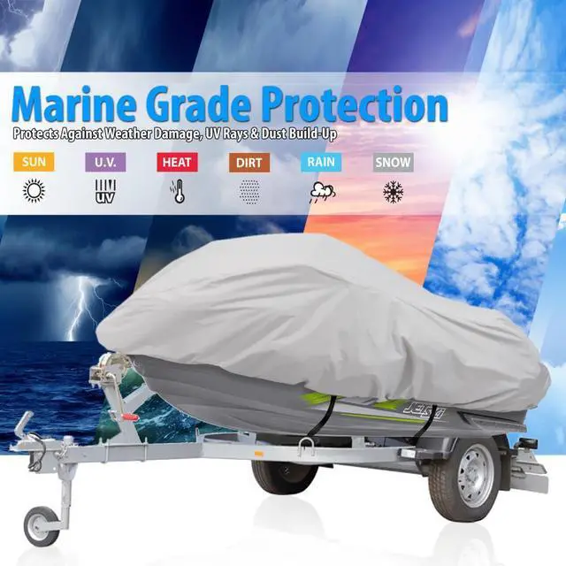 Alt view image 6 of 6 - Pyle Armor Shield Jetski Storage Cover, Universal Trailer/Storage Cover for Jetski (Up to 102), Marine-Grade Protection