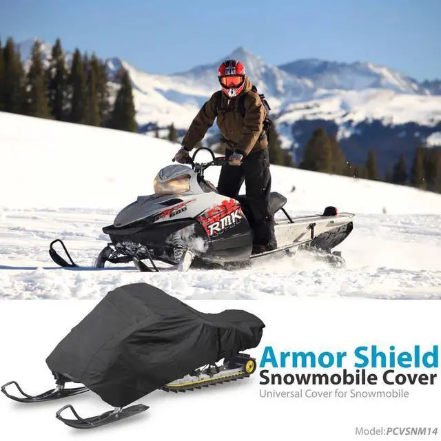 Alt view image 2 of 4 - Pyle Universal Snowmobile Storage Cover, Waterproof & Weather-Resistant, 126138 (Total Length), Marine Grade Polyester 300D - PCVSNM14