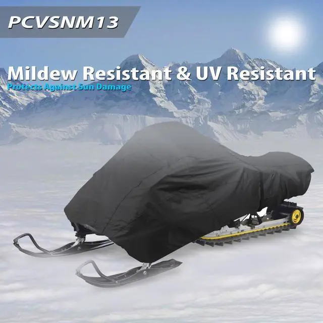 Alt view image 2 of 5 - Pyle Universal Snowmobile Storage Cover, Waterproof & Weather-Resistant, 113 (Total Length), Marine Grade Polyester 300D - PCVSNM12