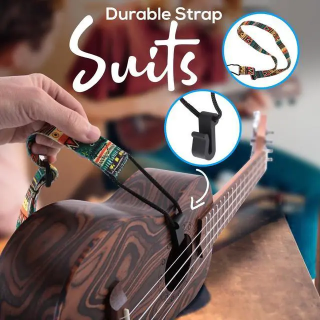 Alt view image 3 of 7 - Pyle 21" Inch Soprano Ukulele Kit with Digital Tuner, Strap, 3 Felt Picks, Finger Guide, and Gig Bag