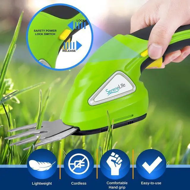 Alt view image 6 of 7 - Pyle 2-in-1 Cordless Grass Cutter and Hedge Trimmer, Rechargeable Battery, Easy-to-Use 'Glide-Cut' Technology, Lightweight, Perfect for Lawns and Gardens - PSLHTM25