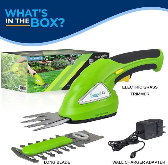 Alt view image 5 of 7 - Pyle 2-in-1 Cordless Grass Cutter and Hedge Trimmer, Rechargeable Battery, Easy-to-Use 'Glide-Cut' Technology, Lightweight, Perfect for Lawns and Gardens - PSLHTM25