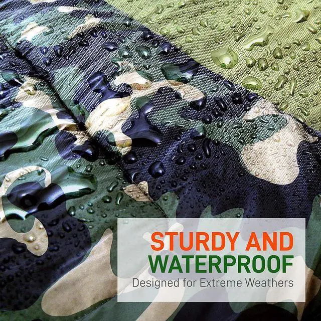 Alt view image 7 of 7 - SereneLife Mummy Sleeping Bag + Travel Pillow with Compact Compression Sack, 4-Season Sleeping Bag for Adults & Kids, Lightweight, Warm, and Washable  Camouflage