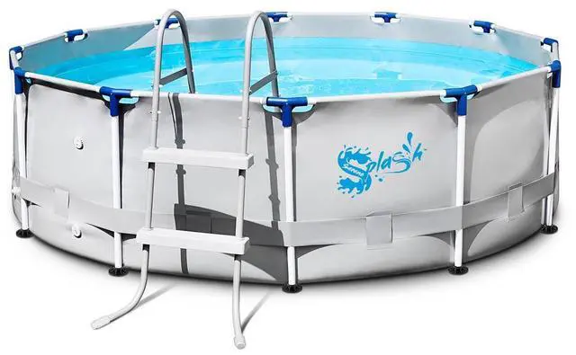 Main image of SereneLife Round Metal Frame Pool Set - Above Ground Swimming Pool, 6503L Capacity, Fast Setup