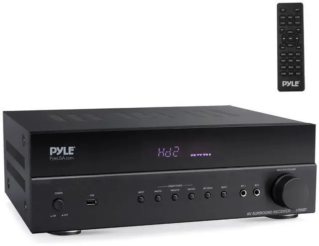 Main image of Pyle Hi-Fi Wireless BT Home Theater Receiver, 5.2 Channel Surround Sound, 1000W MAX, 4K Ultra HD, MP3/USB/FM Radio - PT865BT