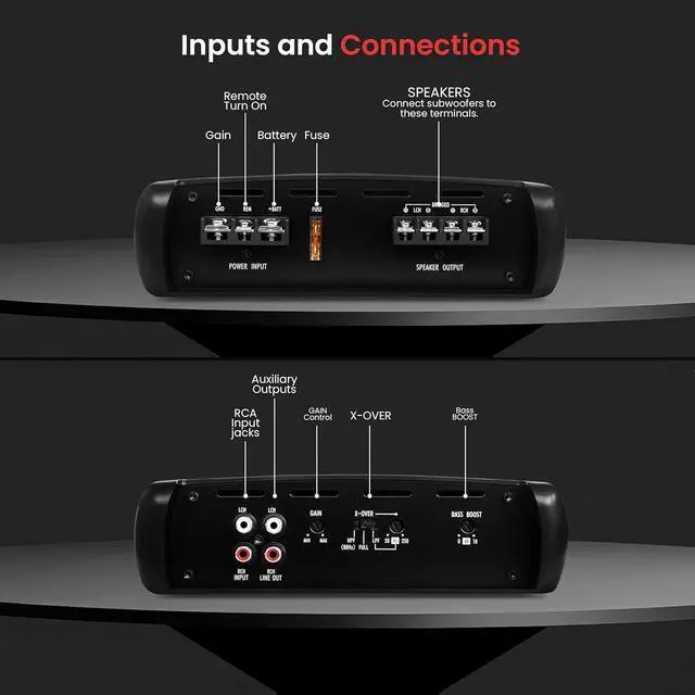 Alt view image 6 of 7 - Pyle Invincible Series 2-Channel Bridgeable MOSFET Amplifier, 2000W Max, High-Current Dual Discrete Drive Stages - INV259A