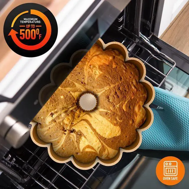 Alt view image 4 of 7 - NutriChef Extra-Thick Nonstick Cast Aluminum Marquise Pan - NCBUTP55 - 9.6"x3.9"