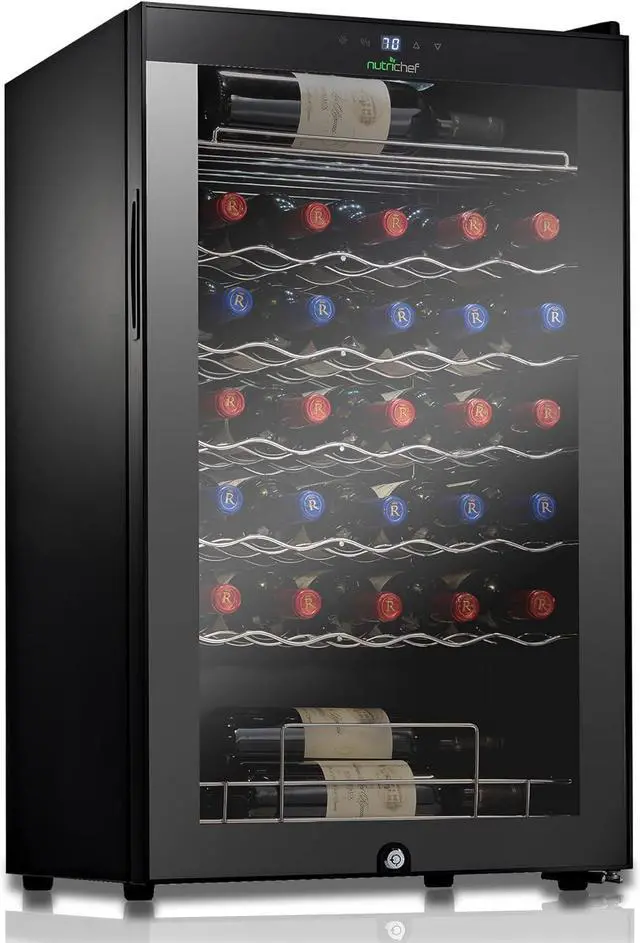 Main image of NutriChef 34-Bottle Single-Zone Wine Chilling Refrigerator - PKCWC340