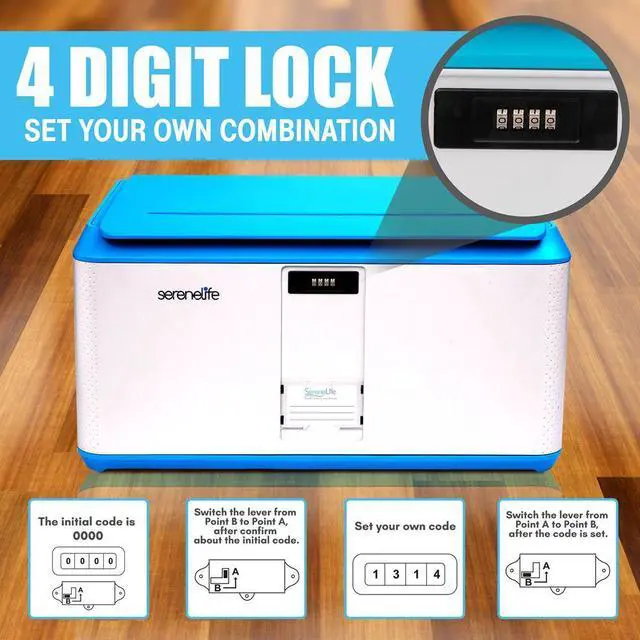 Alt view image 7 of 7 - SereneLife 21-Gallon Locking Storage Container Bin with Combination Lock - SLSBIN21LB