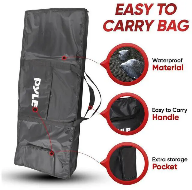 Alt view image 3 of 7 - Pyle 61-Key Digital Musical Karaoke Keyboard with Stand, Case & Headset - PKBRD6175P