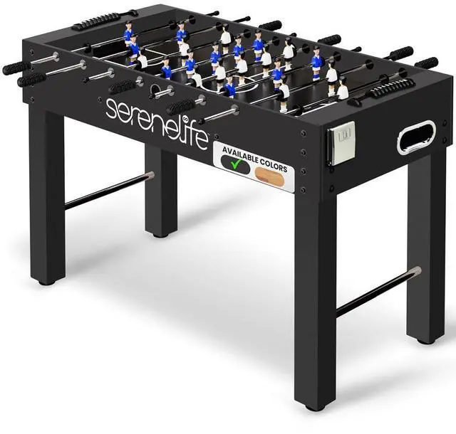 Main image of SereneLife 48" Competition Foosball Table with 2 Balls & Cup Holders - SLFSBLT75BK - Black