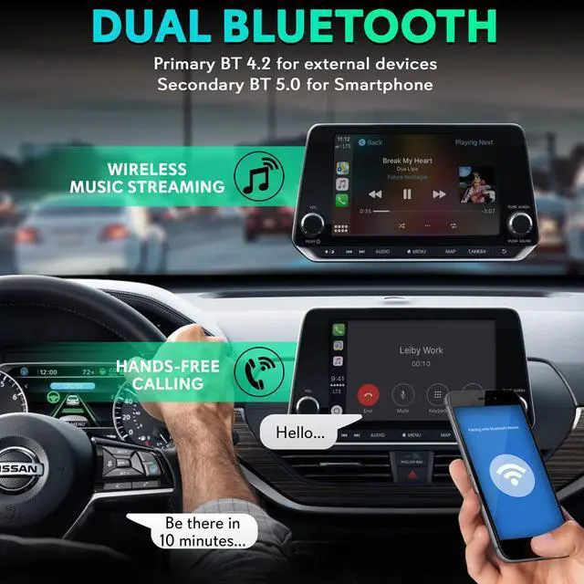 Alt view image 3 of 7 - Pyle Wireless Carplay & Android System iA Box - 4GB RAM, 64GB ROM, Dual-Band WiFi, 4K Full HD, Screen Mirroring, Android App Support - PAS22BK