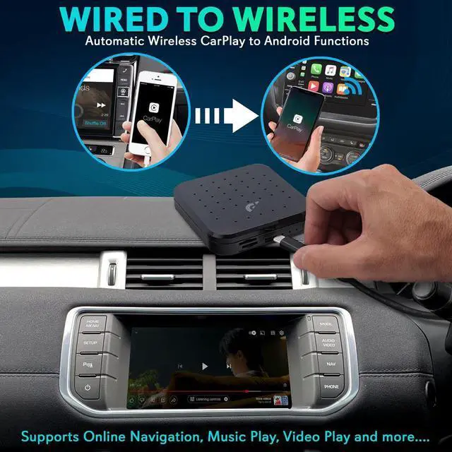 Alt view image 6 of 7 - Pyle Wireless Carplay & Android System iA Box - 4GB RAM, 64GB ROM, Dual-Band WiFi, 4K Full HD, Screen Mirroring, Android App Support - PAS22BK