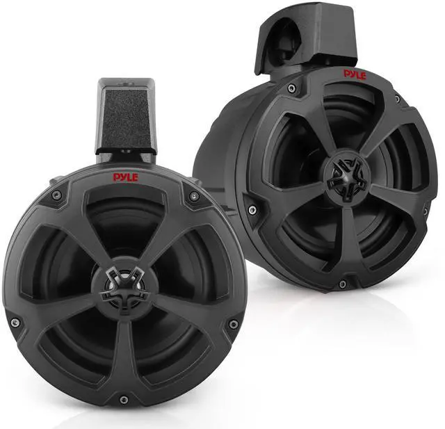 Main image of Pyle Water-Resistant Marine Off Road Speakers - UTV Compact PowerSport Vehicle Passive Speaker System 1200 Watt Peak, Compact, High-Powered Output