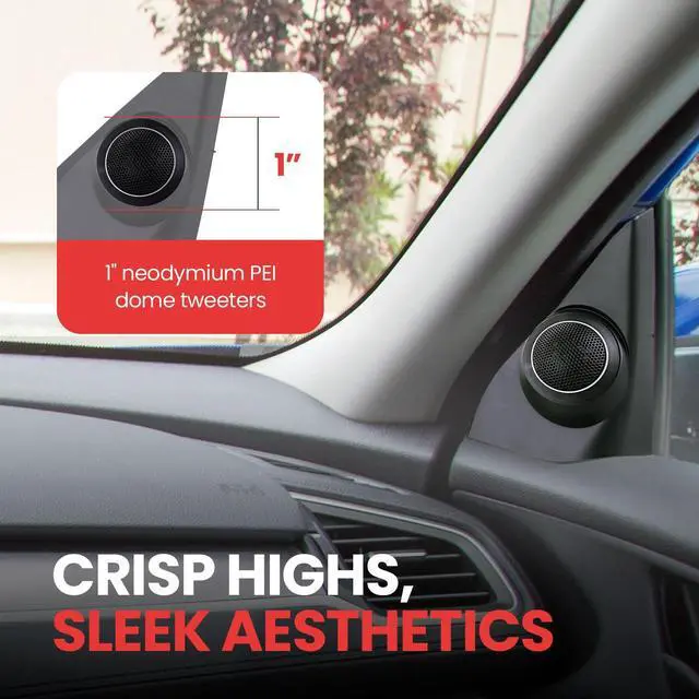 Alt view image 2 of 5 - 6.5 Two Way Coaxial Speaker System for 2006 and Up Vehicles, 300 Watts, 4 Ohm, Butyl Rubber Surround, 1'' High-Temperature KSV Voice Coil, Black Sandblasting Paper Cone